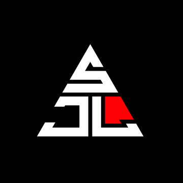 SJL triangle letter logo design with triangle shape. SJL triangle logo design monogram. SJL triangle vector logo template with red color. SJL triangular logo Simple, Elegant, and Luxurious Logo. SJL 