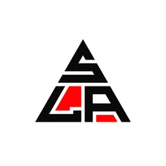Fotobehang SLA triangle letter logo design with triangle shape. SLA triangle logo design monogram. SLA triangle vector logo template with red color. SLA triangular logo Simple, Elegant, and Luxurious Logo. SLA  © mamun25g