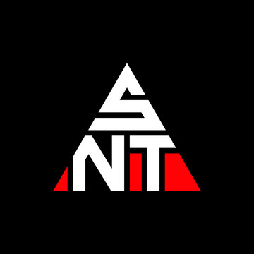 SNT triangle letter logo design with triangle shape. SNT triangle logo design monogram. SNT triangle vector logo template with red color. SNT triangular logo Simple, Elegant, and Luxurious Logo. SNT 
