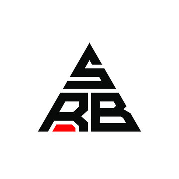 SRB triangle letter logo design with triangle shape. SRB triangle logo design monogram. SRB triangle vector logo template with red color. SRB triangular logo Simple, Elegant, and Luxurious Logo. SRB 