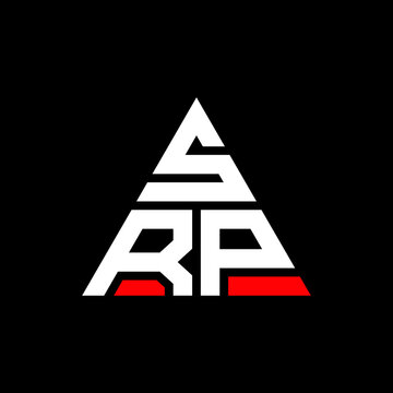 SRP triangle letter logo design with triangle shape. SRP triangle logo design monogram. SRP triangle vector logo template with red color. SRP triangular logo Simple, Elegant, and Luxurious Logo. SRP 