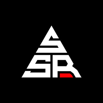 SSR triangle letter logo design with triangle shape. SSR triangle logo design monogram. SSR triangle vector logo template with red color. SSR triangular logo Simple, Elegant, and Luxurious Logo. SSR 