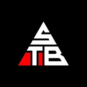 STB triangle letter logo design with triangle shape. STB triangle logo design monogram. STB triangle vector logo template with red color. STB triangular logo Simple, Elegant, and Luxurious Logo. STB 