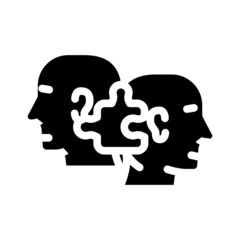 compatibility human glyph icon vector. compatibility human sign. isolated contour symbol black illustration