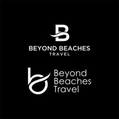 letter b shaped water wave travel logo inspiration , letter b logo design vector image