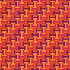 Ethnic backdrop. Mosaic tiles. Seamless pattern. Sayagata vector. Folk wallpaper. Tribal ornament. Geometric image. Ethnical motif. Surface texture. Textile print. Abstract background.