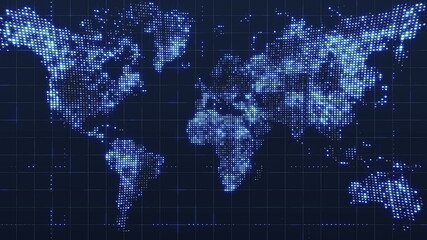 Fototapeta na wymiar Global technology world map, flat Earth, globe worldmap icon, 3d rendering backgroung