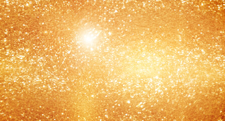 Abstract gols flash and lot of gold glitters for holiday, computer generated abstract background, 3D rendering