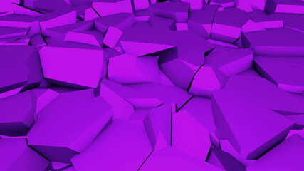 Random 3d rendering dynamic background with different shapes, computer generated backdrop
