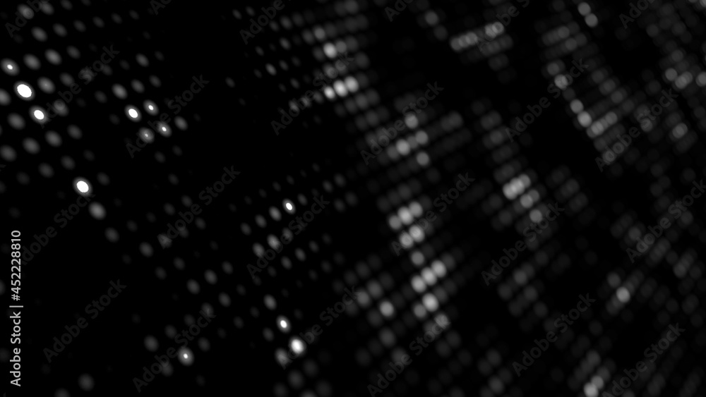 Poster retro pixel computer generated abstract background, 3d rendering backdrop, grid as newspaper picture