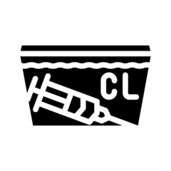 medical waste disposal glyph icon vector. medical waste disposal sign. isolated contour symbol black illustration