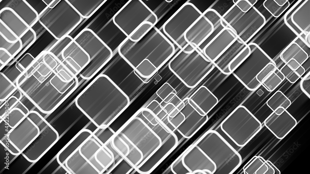 Poster 3d rendering abstract squares. concept of business presentation or events. computer generated modern