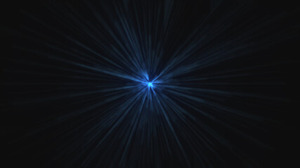 Fototapeta premium Time warp, traveling in dark unknown space, 3d rendering computer generated background