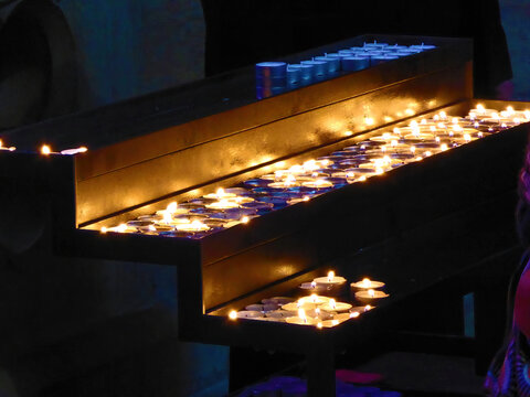 Church Votive Candles, Prague, Czech Republic