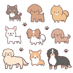Obraz na płótnie Canvas 色々な犬たちのセット