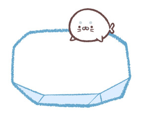 アザラシと氷のフレーム © kino