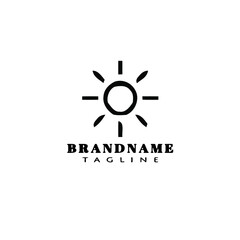 sun logo icon template vector illustration
