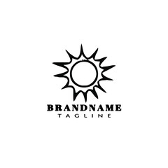 sun logo icon design vector illustration