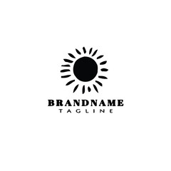 sun logo icon design template illustration