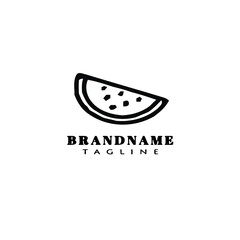 watermelon logo template icon design vector illustration