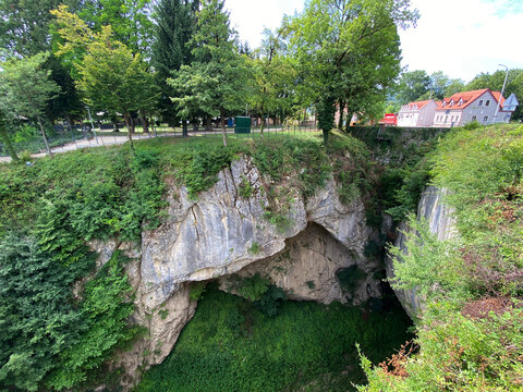 Jula's abyss at the end of the Gornja Dobra river canyon - Ogulin, Croatia (Đulin ponor na kraju kanjona rijeke Gornje Dobre - Ogulin, Hrvatska)