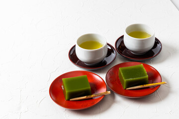 抹茶の和スイーツ　traditional Japanese Sweet taste desert