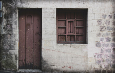 old wooden door