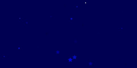 Obraz na płótnie Canvas Dark BLUE vector texture with beautiful stars.