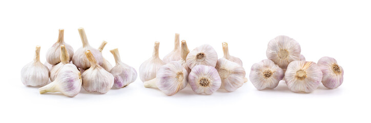 Garlic isolated on white