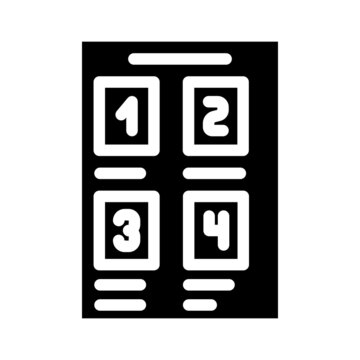 storyboard video production glyph icon vector. storyboard video production sign. isolated contour symbol black illustration