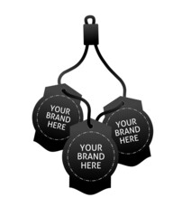 Realistic hang Tag Label Branding