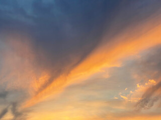 sunset sky with clouds