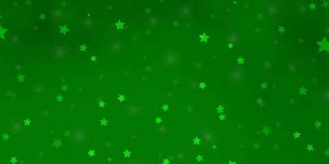 Light Green vector pattern with abstract stars.