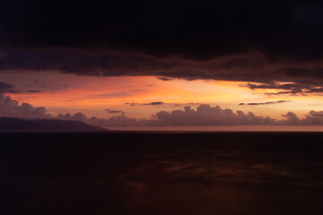 atardecer en la playa de puerto Vallarta