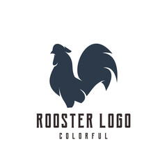 rooster vintage logo silhouette