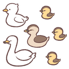 水鳥のセット（足なし）