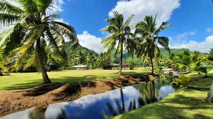 Visage de Teahupoo sur Tahiti - obrazy, fototapety, plakaty