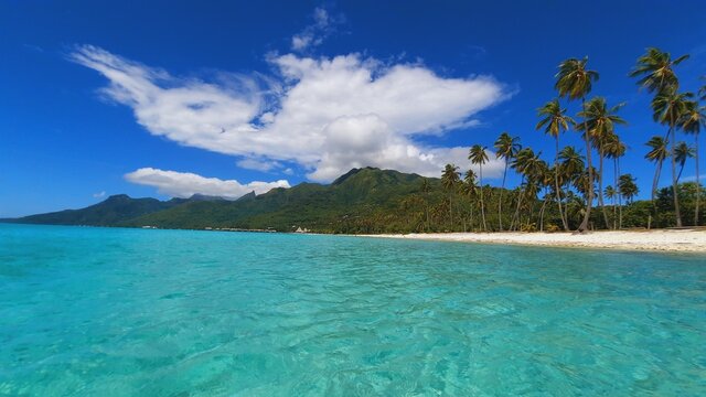 plage de Moorea en Polyn&eacute;sie fran&ccedil;aise
