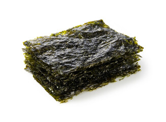 Korean seaweed on a white background.