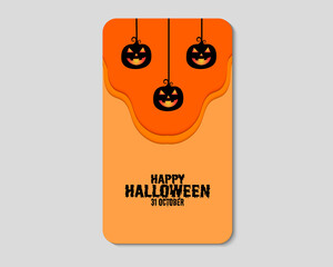 Happy Halloween Pumpkin Paper Phone