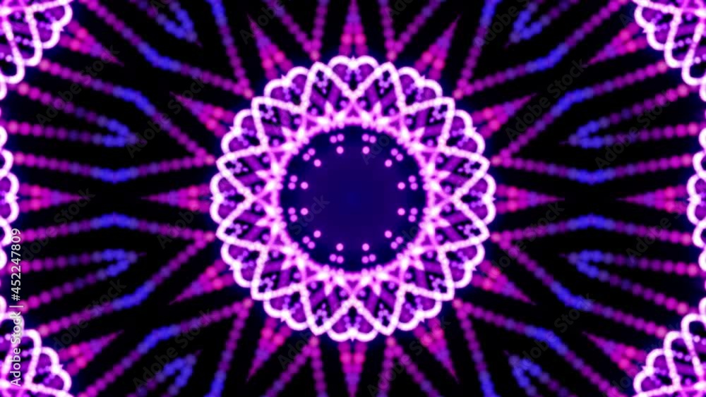 Aufkleber abstract multicolor kaleidoscope sequence patterns loop. 4k abstract motion graphics background for 