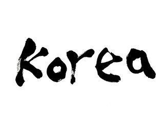 Korea is written by hand drawn