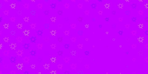 Light purple, pink vector texture with disease symbols.