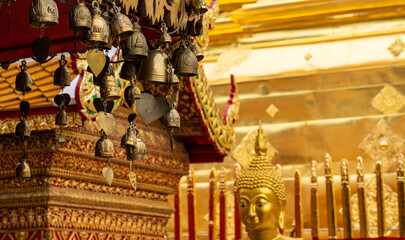 Mini bells aroud Wat Phra That Doi Suthep, Chiangmai Thailand