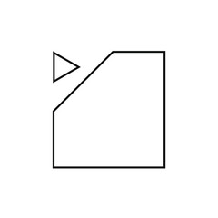 squares with cut corners and directions