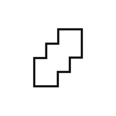 Fototapeta premium three interlocking black outline squares