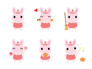 Obraz premium ハロウィンのウサギアイコン