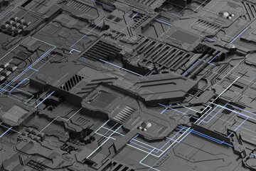 3d rendering futuristic science background