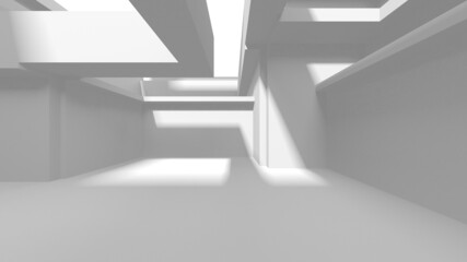 Abstract White Architecture Design Concept