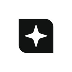Obraz premium vector image of a star in a black box